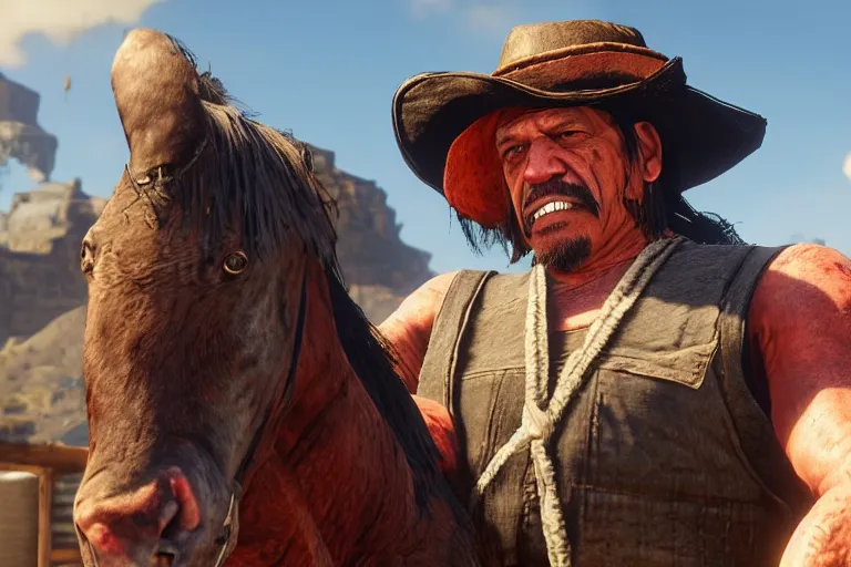 Image similar to danny trejo in red dead redemption 2