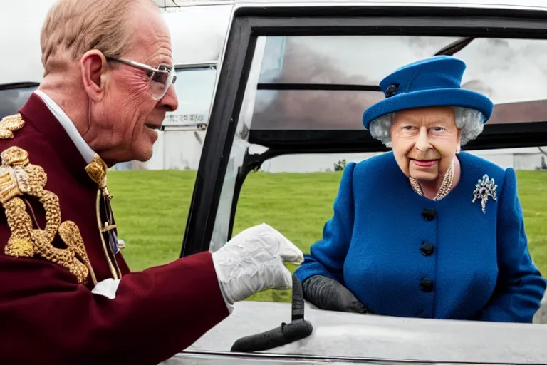 Prompt: the queen of england in breaking bad