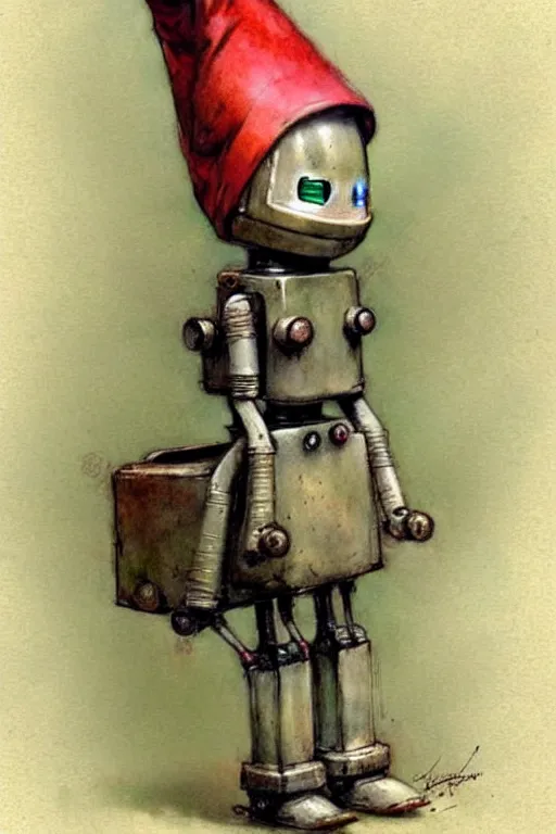 Image similar to ( ( ( ( ( 1 9 5 0 s robot knome elf. muted colors. ) ) ) ) ) by jean - baptiste monge!!!!!!!!!!!!!!!!!!!!!!!!!!!!!!