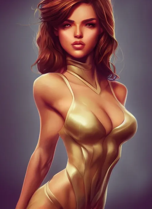 Prompt: beauty woman, trending on artstation, by Artgerm