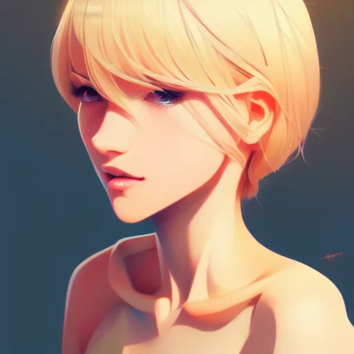 Image similar to a beautiful blonde girl, intricate, highly detailed, digital painting, artstation, official media, anime key visual, concept art, rich vivid colors, ambient lighting, sharp focus, illustration, art by Artgerm, Makoto Shinkai, Ilya Kuvshinov, Lois Van Baarle, and Rossdraws