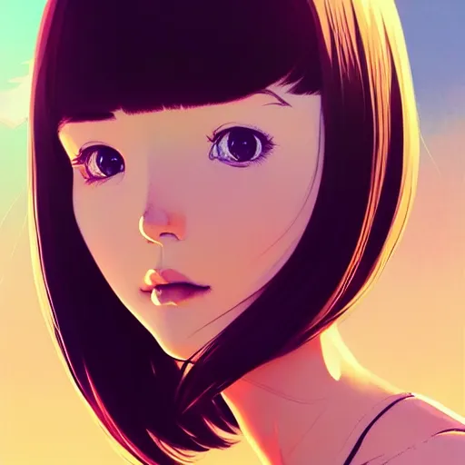 Image similar to a beautiful slim secretive surfer girl hates you, art by ilya kuvshinov and lois van baarle and ross tran and range murata and artgerm and andy warhol, norman rockwell, digital art, highly detailed, profile picture, intricate, sharp focus, mystical trending on artstation hq, deviantart, pinterest, unreal engine 5, 4 k uhd image