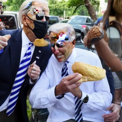 Prompt: Joe Biden eating ice cream