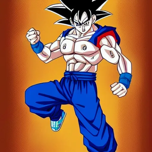 Image similar to goku, manga art style