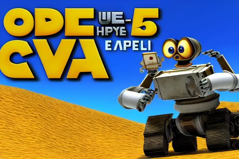 Prompt: wall - e in super mario 6 4, heavy detailed, ultra high definition quality, super mario 6 4 game engine graphics