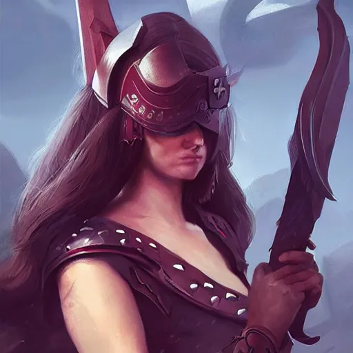 Image similar to archer queen from clash of clans, fantasy illustration, portrait, artstation, detailed matte portrait painting by greg rutkowski