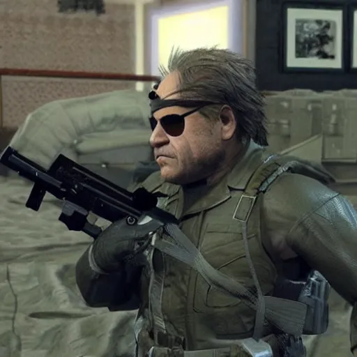 Image similar to danny devito as solid snake in metal gear solid, playstation 1