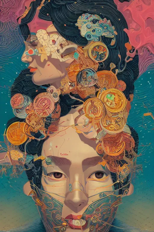 Image similar to portrait of godel's completeness theorem, by tristan eaton, victo ngai, peter mohrbacher, artgerm,