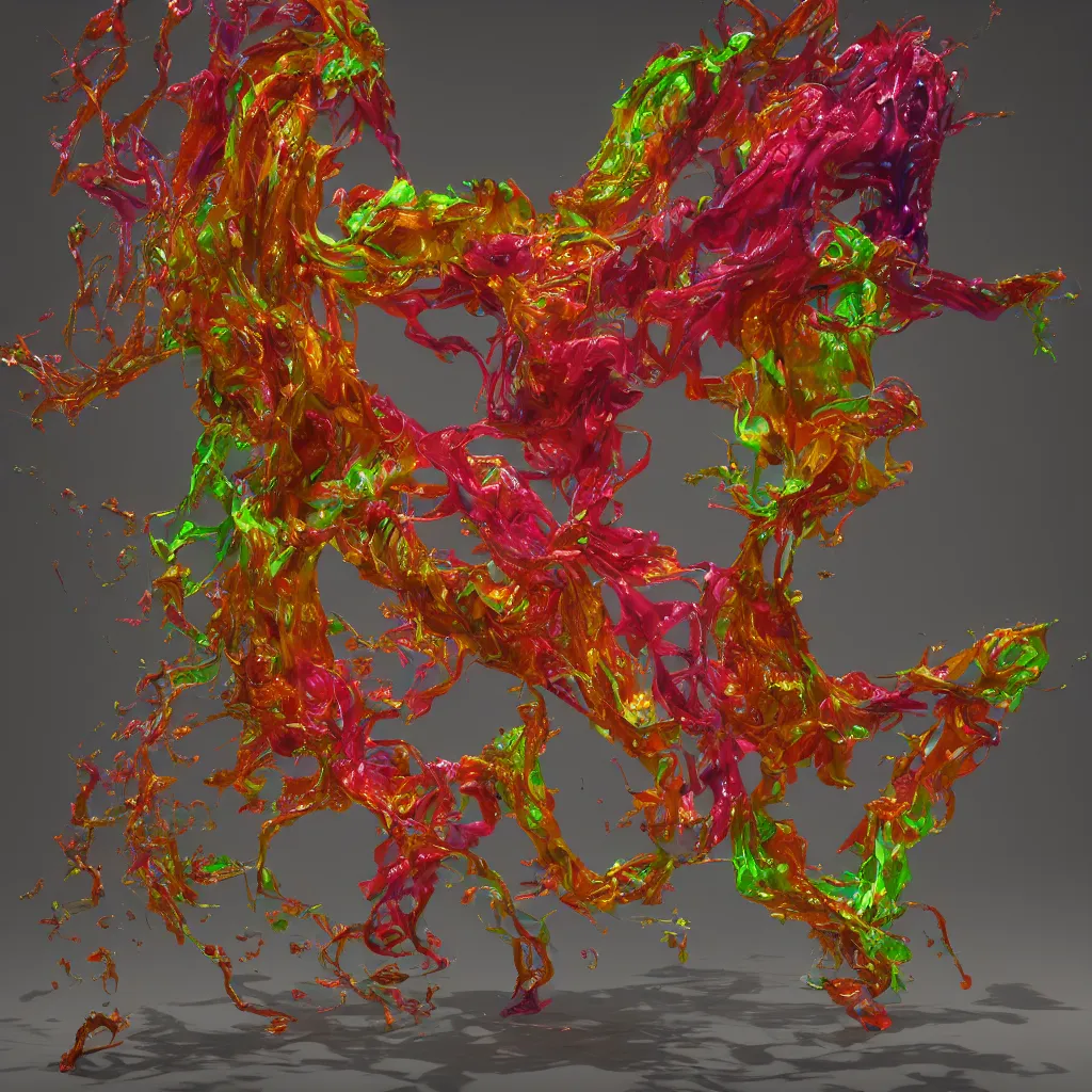 Image similar to painful pleasures by lynda benglis, octane render, colorful, 4 k, 8 k