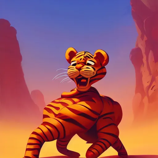 Image similar to obama as tigger, ben hur, loftis, cory behance hd by jesper ejsing, by rhads, makoto shinkai and lois van baarle, ilya kuvshinov, rossdraws global illumination