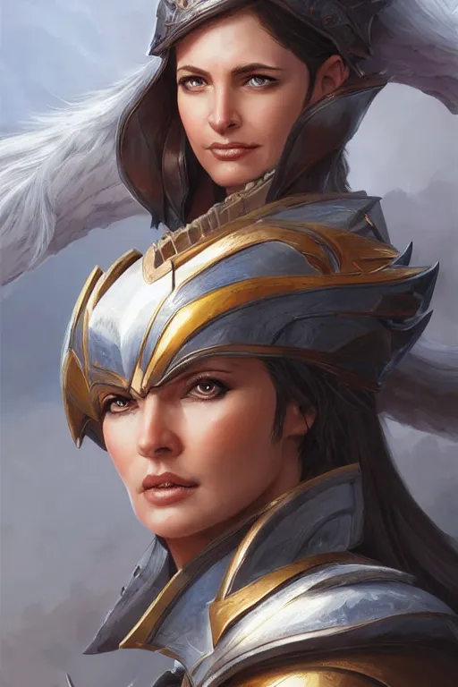 Image similar to amazon valkyrie athena, d & d, fantasy, portrait, highly detailed, headshot, digital painting, trending on artstation, concept art, sharp focus, illustration, art by artgerm and greg rutkowski and magali villeneuve