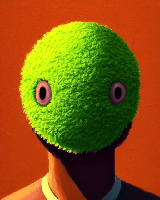 Prompt: highly detailed vfx portrait of a character of a tennis ball monster, balaclava, stephen bliss, chalk, cherub, unrealengine, greg rutkowski, loish, rhads, beeple, chalk, makoto shinkai and lois van baarle, ilya kuvshinov, rossdraws, tom bagshaw, basil gogos