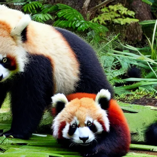 Image similar to kong fu panda with a red panda instead