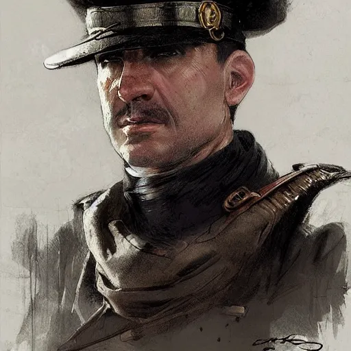 Image similar to historical portrait of jose de san martin, colourised, face portrait, epic, tragic, hd shot, digital portrait, beautiful, artstation, comic style, by artgerm, guy denning, jakub rozalski, magali villeneuve and charlie bowater