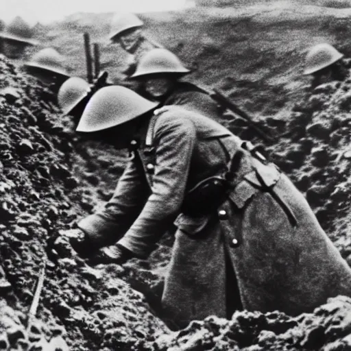 Image similar to photo of queen elizabeth ii fighting in the trenches in ww 1