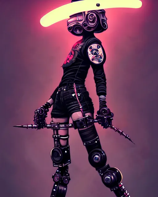 Image similar to roller derby riot grrl robots, japanese gothic, punk grunge, concept art, expressive, highly detailed, digital painting, cinematic lighting, hyperrealism, dark retrowave, art by stanley lau and artgerm and magali villeneuve and alphonse mucha, artstation, octane render, cgsociety