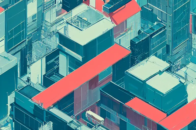 Prompt: Isometric traditional japanese city, volumetrics, 3d render, octane render, trending on artstation, digital art, by Conrad Roset