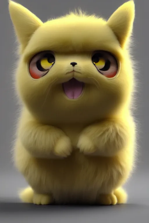 Prompt: high quality 3 d render hyperrealist very cute muted color fluffy! pikachu cat hybrid highly detailed, vray smooth, in the style of detective pikachu, hannah yata charlie immer, soft indoor light, low angle, uhd 8 k, sharp focus