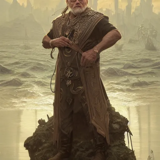 Image similar to anthony hopkins as odin, intricate, elegant, highly detailed, digital painting, artstation, concept art, matte, illustration, hearthstone, art by artgerm and greg rutkowski and alphonse mucha, simon stalenhag, hyperreal