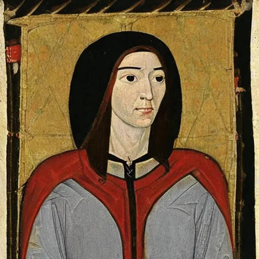 Prompt: a medieval portrait of vayne