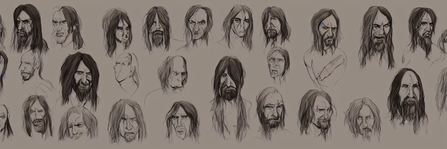 Prompt: character study of charles manson and iggy pop, clear faces, wild, crazy, character sheet, fine details, concept design, contrast, kim jung gi, pixar and da vinci, trending on artstation, 8 k, full body and head, turnaround, front view, back view, ultra wide angle