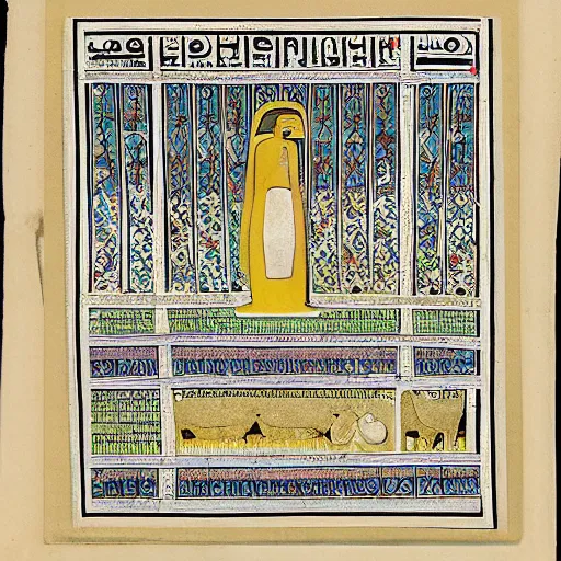 Image similar to white bunny, egyptian manuscript, on a pyramid