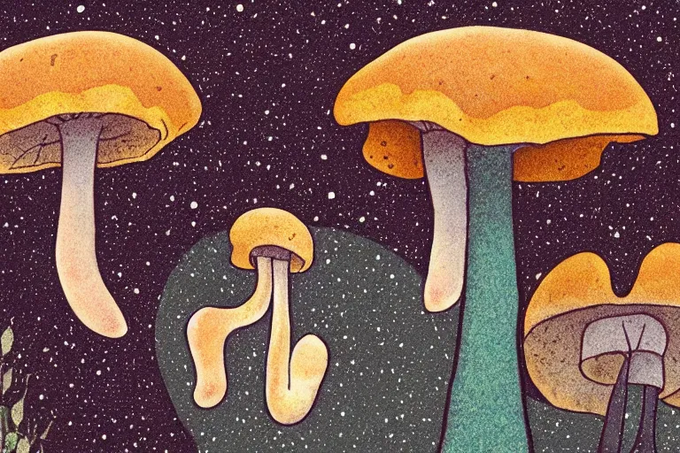 Prompt: a medicine for melancholy : how magic mushrooms can teach us to tell ourselves new stories illustration by steele savage