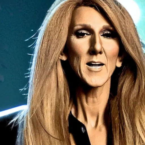 Prompt: celine dion transforming into a bird lot