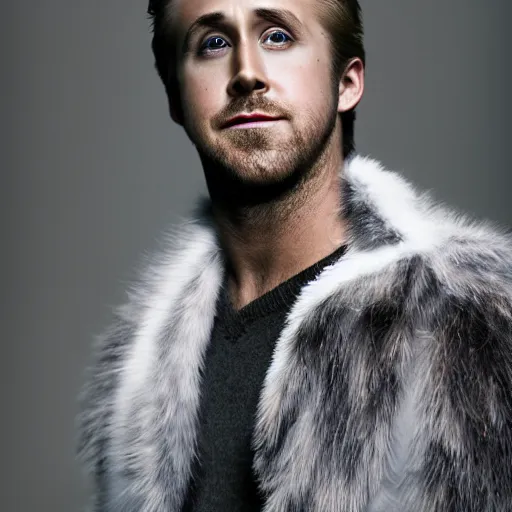 Image similar to portrait of ryan gosling dressed as a canada goose, feather suit, natural light, sharp, detailed face, magazine, press, photo, steve mccurry, david lazar, canon, nikon, focus