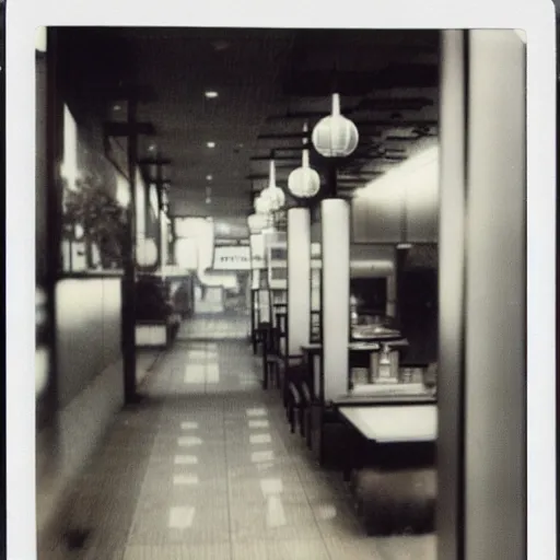 Image similar to atmospheric polaroid photograph of McDonalds restaurant in japan