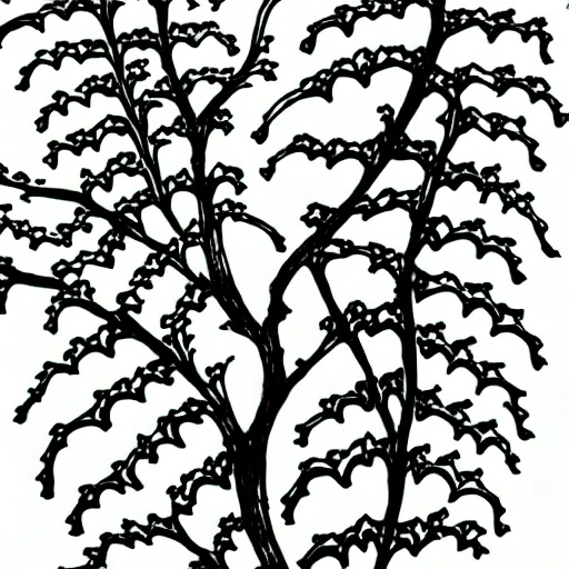 Image similar to zen ivy, ink