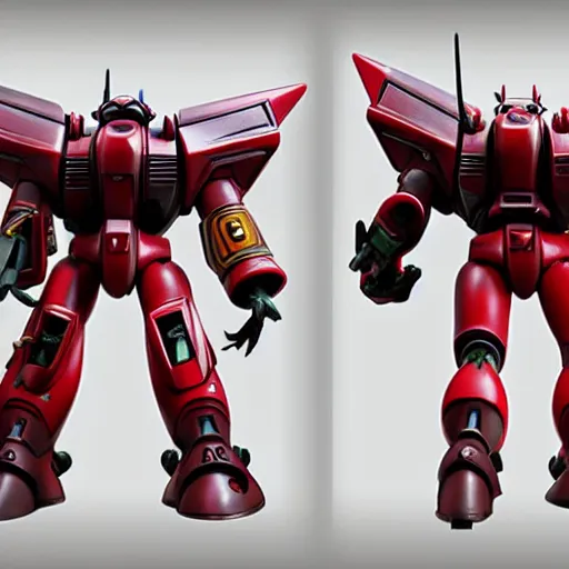 Image similar to zaku custom sazabi custom, by alex pardee, 3 d, 8 k hd resolution