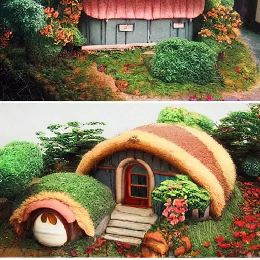 Image similar to Studio Ghibli cozy cottage