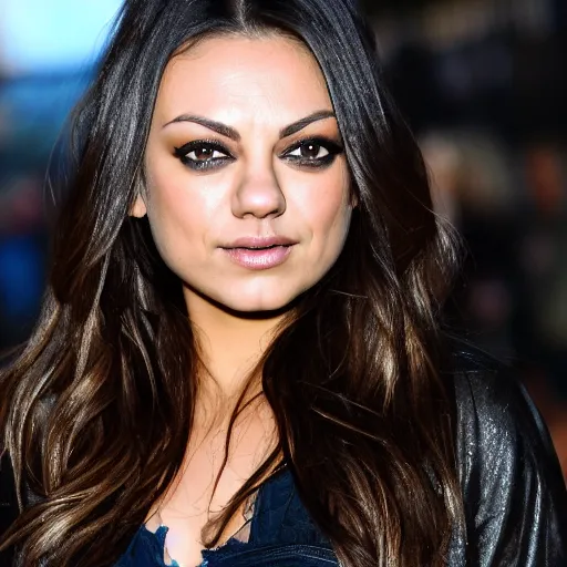 Prompt: Mila Kunis at Victoria Secret, Amazing!, Wow!, EOS-1D, f/1.4, ISO 200, 1/160s, 8K, RAW, unedited, symmetrical balance, in-frame