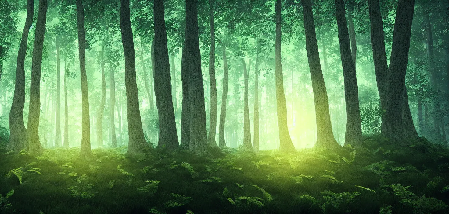 Image similar to forest, 8 k, incredible, vector art, octane render, cinematic, fabulous, hyper detailed, random view