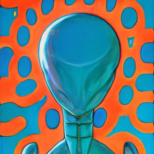 Image similar to alien by wayne thiebaud