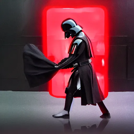 Image similar to darth vader with abs