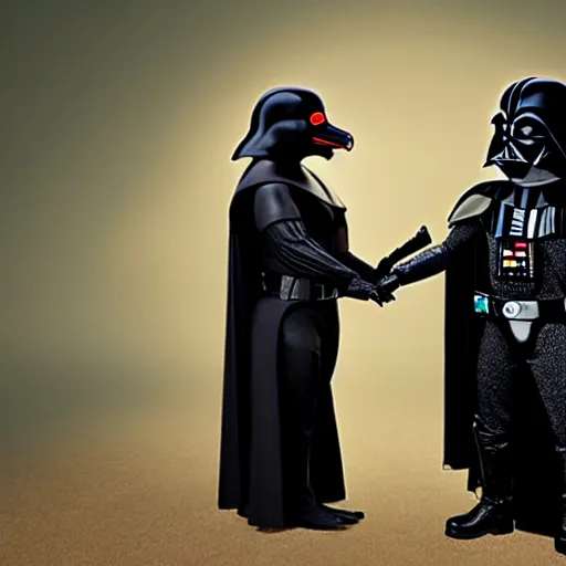 Image similar to darth vader meets pingu