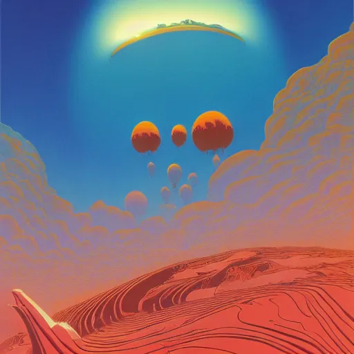 Image similar to breathtakingly beautiful ultrawide angle colour masterpiece dream by roger dean and kilian eng and jean giraud, incredible sense of depth and perspective and clarity, weird abstract, 8 k