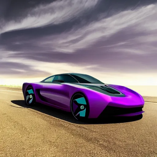 Image similar to Purple car drom the future