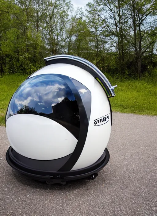 Image similar to sphere rolling vehicle with gimbal on the inside so the driver always stays upright