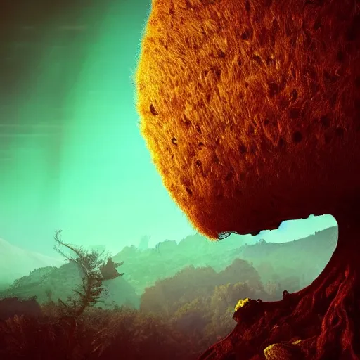 Image similar to “ alien tree person, futuristic sci fi. ultra high 4 k photo, alien planet ”