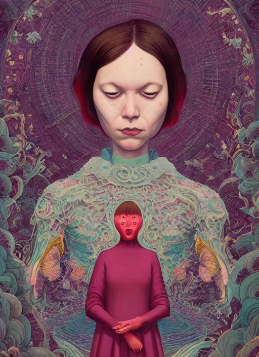 Image similar to meditation :: by Martine Johanna and Simon Stålenhag and Chie Yoshii and Casey Weldon and Guillermo del toro :: ornate, dynamic, particulate, rich colors, intricate, elegant, highly detailed, centered, artstation, smooth, sharp focus, octane render, 3d