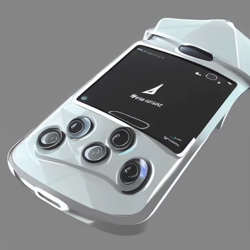 Image similar to a futuristic phone design, concept art