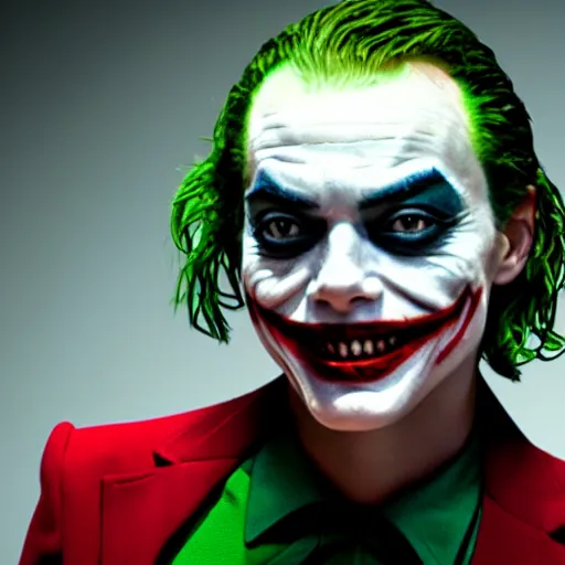 Image similar to Emma Stone as The Joker awe inspiring 8k hdr