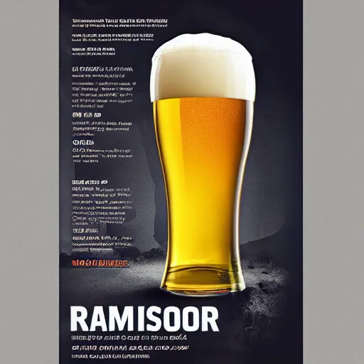 Prompt: ramsdorfer kolsch beer, advertisement photo