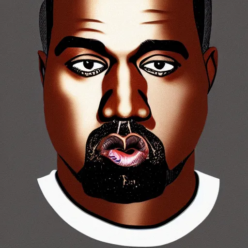 Image similar to kanye west in stephen bliss illustration artwork of kanye west, face, digital art, digital painting, art station, wlop, sharp focus, illustration by stephen bliss, artstation