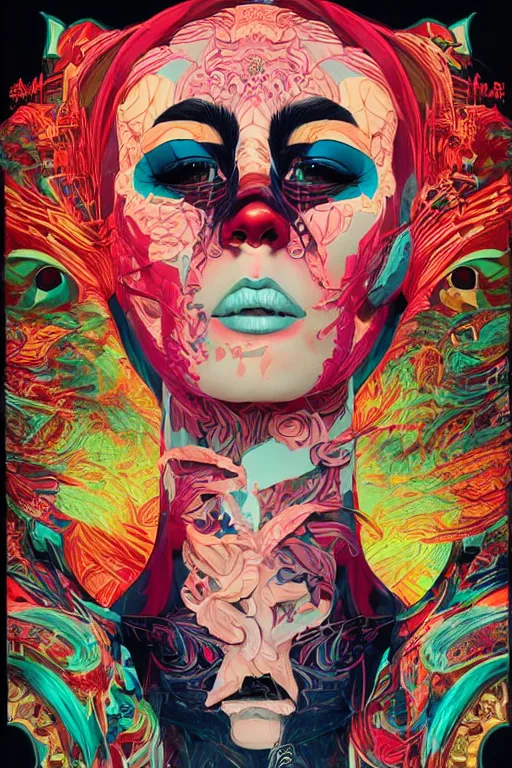 Prompt: Tristan Eaton, victo ngai, artgerm, evil ginger portrait