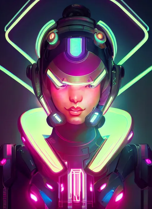 Prompt: symmetry portrait of dva from overwatch, sci - fi, tech wear, glowing lights intricate, elegant, highly detailed, digital painting, artstation, concept art, smooth, sharp focus, illustration, art by artgerm and greg rutkowski and alphonse mucha