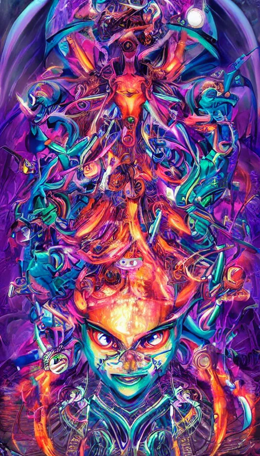 Image similar to Psytrance Artwork, by Gainax Co,